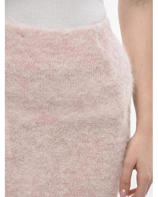 Holzweiler Pink Elasticated-Waistband Midi Skirt