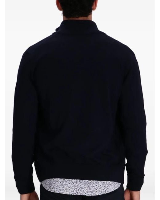 Boss Blue Zip-Up Cardigan for men