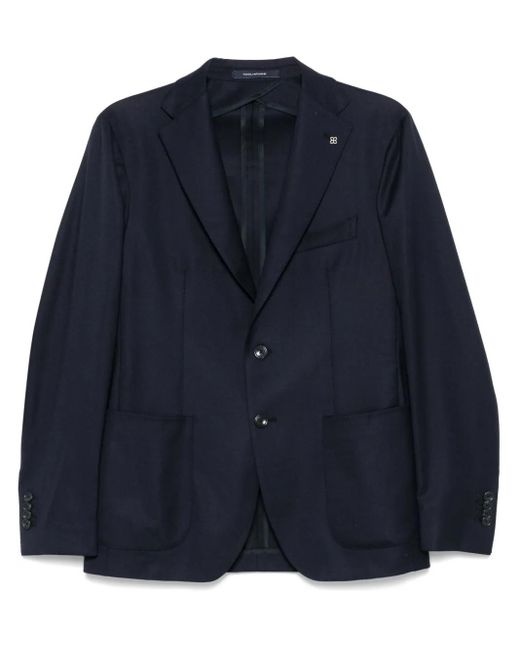 Tagliatore Blue Single-Breasted Jacket for men