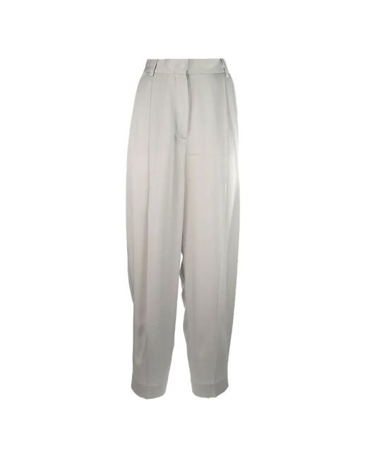 Fabiana Filippi White Pleated Trousers