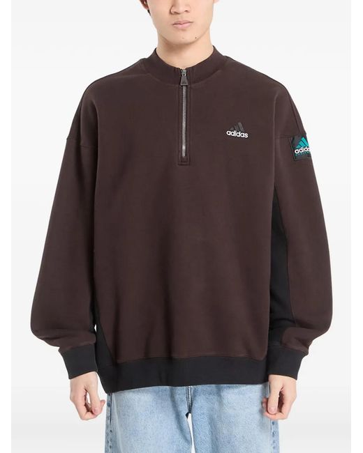 Adidas Brown Equipment Blocked Sweatshirt for men