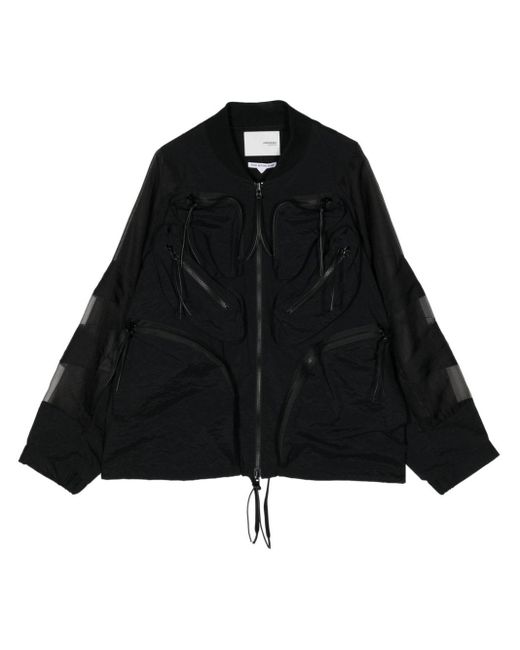 Yoshio Kubo Black Mesh-panels Blouson Jacket for men