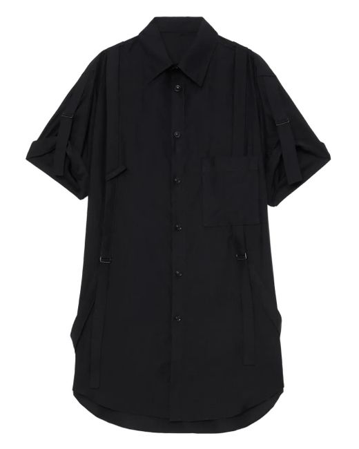 Y's Yohji Yamamoto Blouse Met Korte Mouwen in het Black