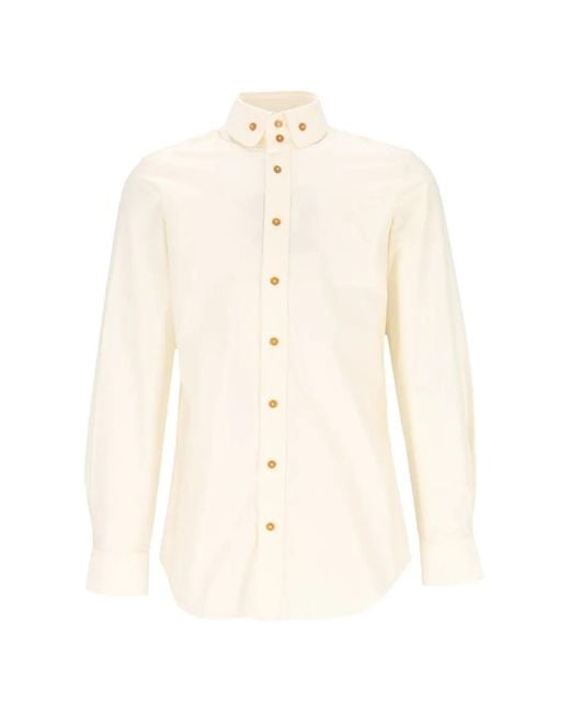 Vivienne Westwood White Two Button Krall Shirt for men