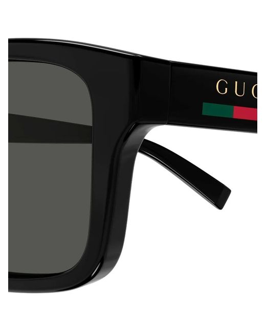 Gucci Black Gg1986Sa Rectangle Sunglasses for men