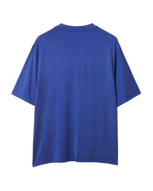 メンズ Burberry クルーネック Tシャツ Blue