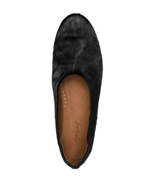 Marsèll Black Coltellaccio Leather Ballet Flats