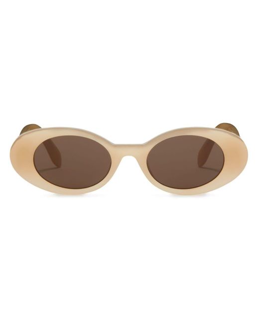 Palm Angels Brown Gilroy Oval-frame Sunglasses