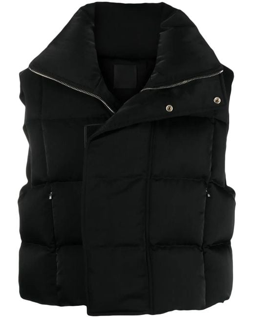 Givenchy Black Funnel-Neck Padded Gilet for men