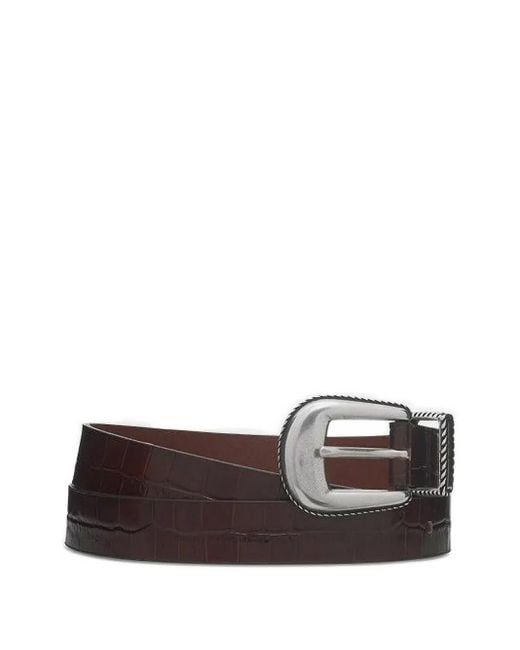 Cintura Con Fibbia La Ceinture Croco di Drole de Monsieur in Brown da Uomo