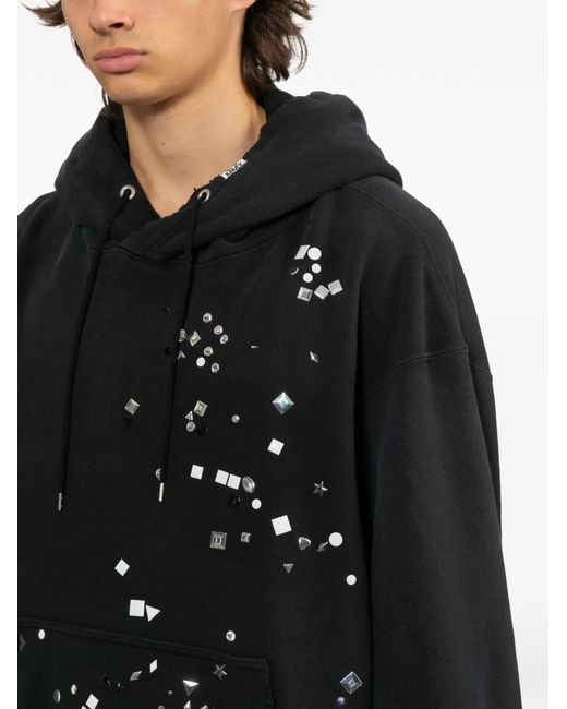 Maison Mihara Yasuhiro Stud-Embellished Hoodie in Black for Men | Lyst