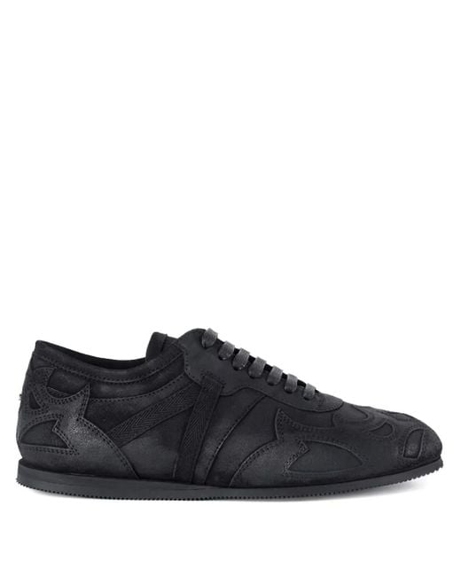 Baskets En Cuir À Motif Flammes Ann Demeulemeester en coloris Black