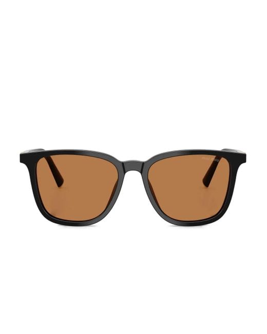 Miu Miu Brown Square-Frame Sunglasses
