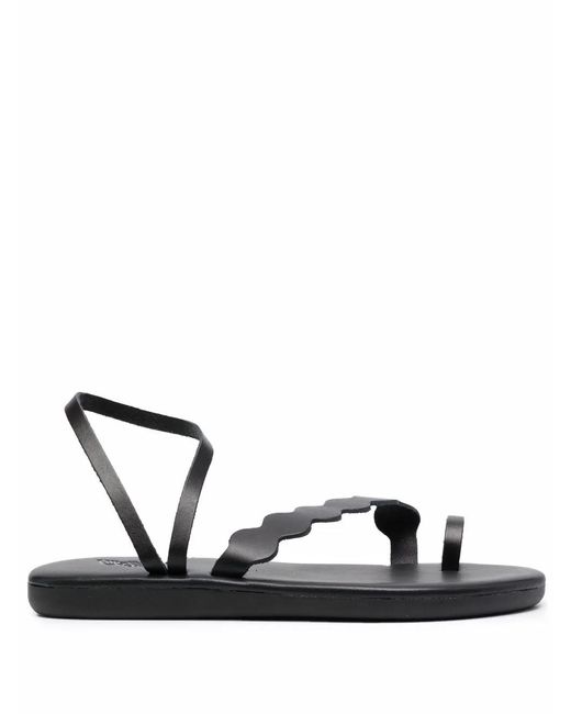 Ancient Greek Sandals Black Koralia Leather Sandals