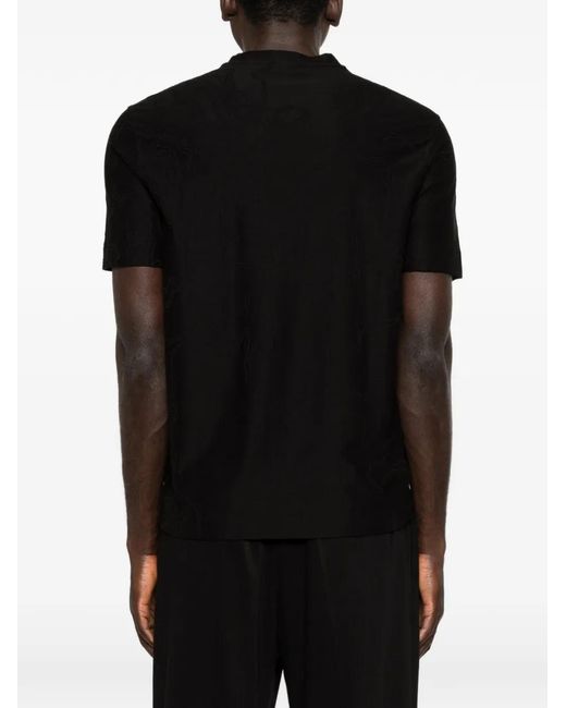 Emporio Armani Black Short-Sleeve Crewneck T-Shirt for men