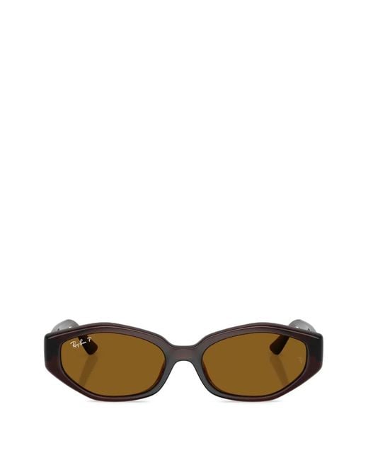 Ray-Ban Metallic Geometric-Frame Sunglasses
