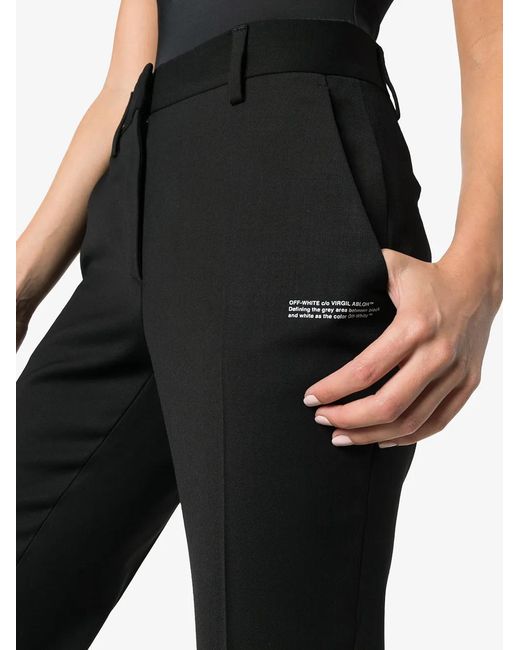 Off-White c/o Virgil Abloh Black High-Waisted Tailored Trousers