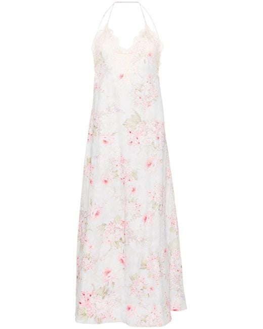 Zimmermann White Light Floral Linen Maxi Dress - Women's - Cotton/linen/flax
