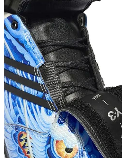 Y-3 Blue Dragon-Print Sneakers