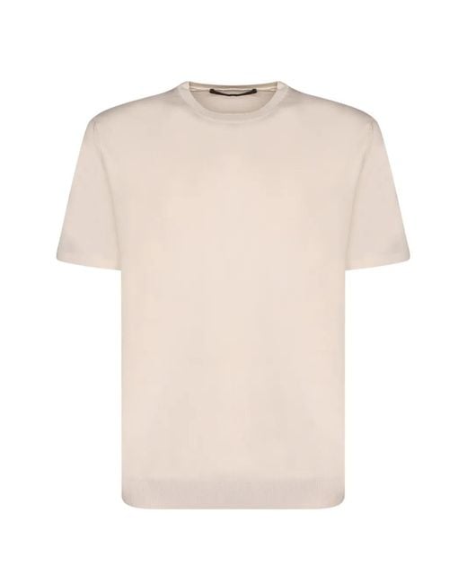Daniele Fiesoli Natural Fine-Knit T-Shirt for men