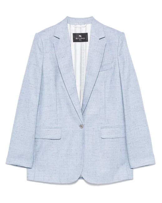 Etro Blue Speckled Blazer