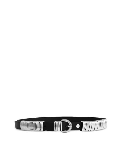 FEDERICA TOSI White Ring Buckle Leather Belt