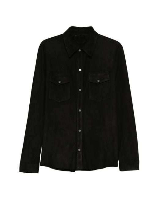 Salvatore Santoro Black Pocket Shirt for men