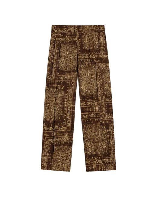 A PAPER KID Natural Paisley Trousers for men