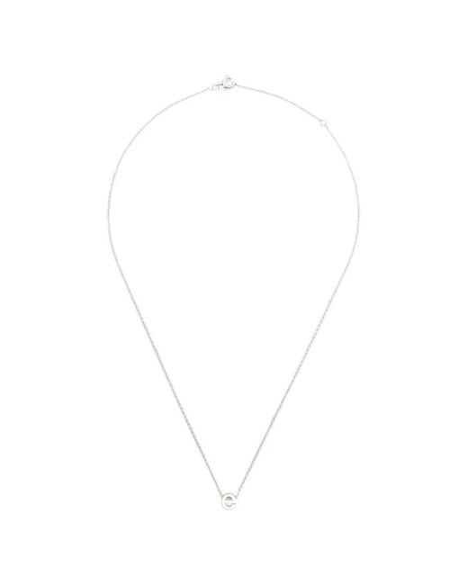 Le Gramme White Collier À Pendentif À Design D'Initiale for men