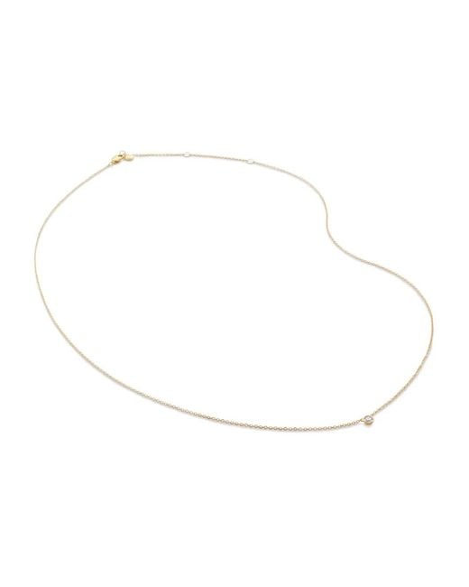 Monica Vinader White Mini Diamond Necklace