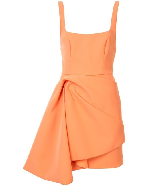 Acler Orange Clarke Draped Dress