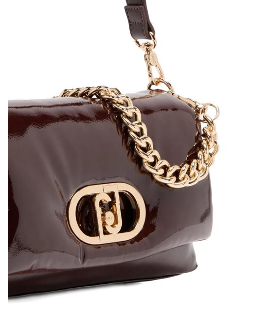 Liu Jo White Medium Lapuffy Flap-Closure Satchel Bag
