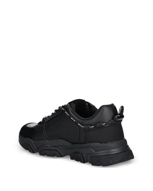 Just Cavalli Black Panelled Chunky Sole Sneakers for men