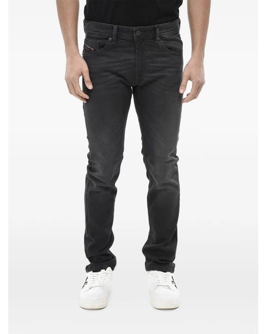 DIESEL Black Thommer-R Slim-Fit Jeans for men