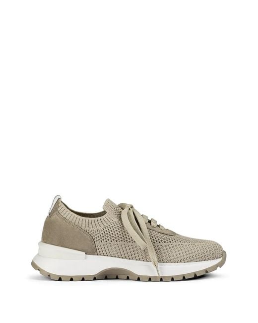 Doucal's White Suede Nesh Sneakers