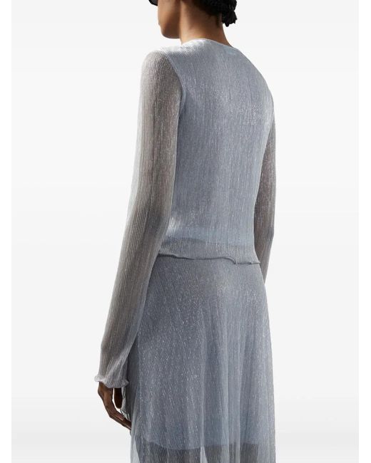 Gcds Blue Rouches Top