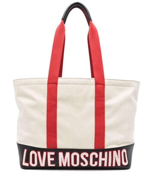Love Moschino Logo-embroidered Tote Bag