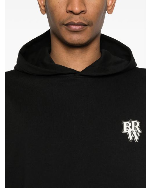Barrow Black Flame Graphic Hoodie for men