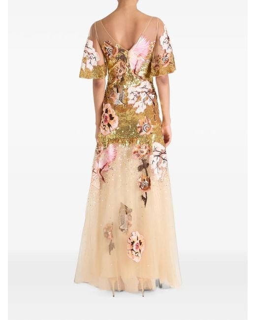 Temperley London Metallic Robe Longue Petal