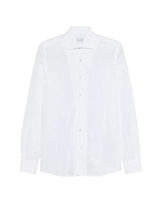 Tagliatore White Buttoned Shirt for men