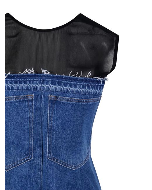 Litkovskaya Blue Tailored Denim Bustier