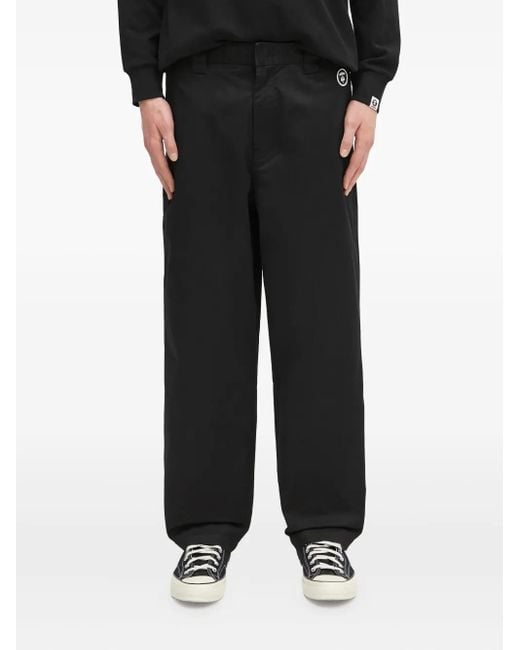 Pantalones con cinturilla elástica Aape By A Bathing Ape de hombre de color Black