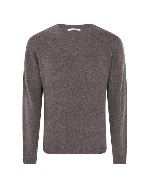 Nuur Gray Round-Neck Sweater for men