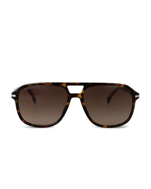 Boss Brown Pilot-Frame Sunglasses for men