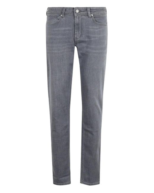 Re-hash Gray Five-Pockets Straight-Leg Jeans for men