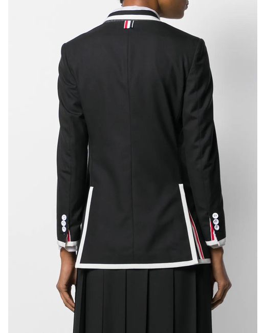 Thom Browne Black Super 120S Plain Weave Jacket