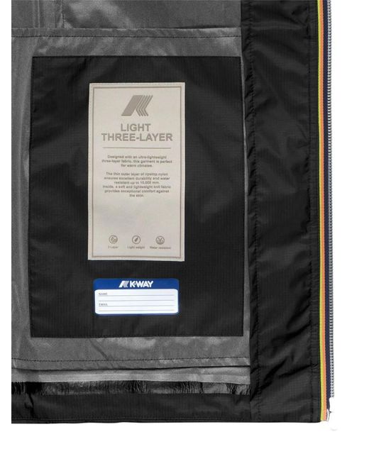 K-Way Black Clad Extra Light 3L Hooded Jacket