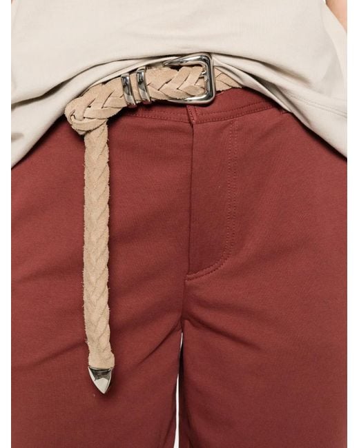 Brunello Cucinelli Red Straight-Leg Shorts