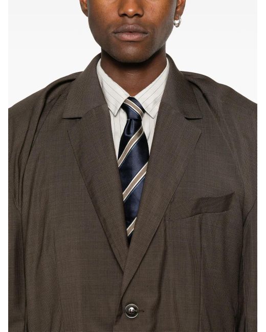 Martine Rose Brown Logo-Patch Blazer for men
