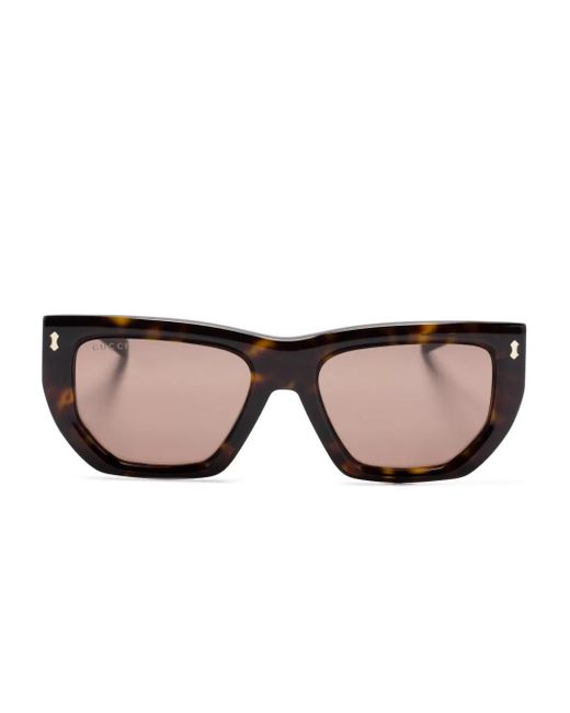 Gucci Natural Geometric-Frame Sunglasses